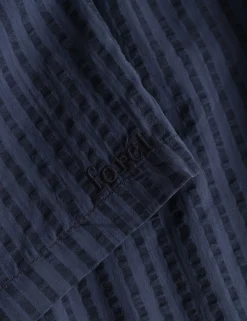 Men Forét Shorts-Vole Seersucker Shorts-Navy