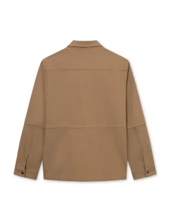 Men Forét Overshirts-Yoke Field Jacket-Khaki