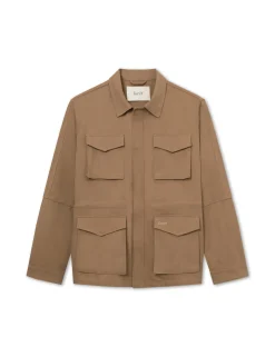 Men Forét Jackets-Yoke Field Jacket-Khaki